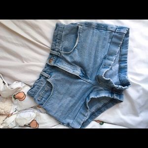 American Apparel Medium Wash Denim Shorts